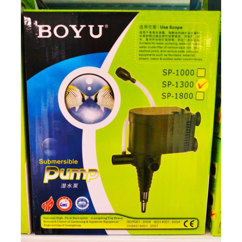 Pompa & Filter AkUarium
Boyu Pompa Akuarium Sp-1300
