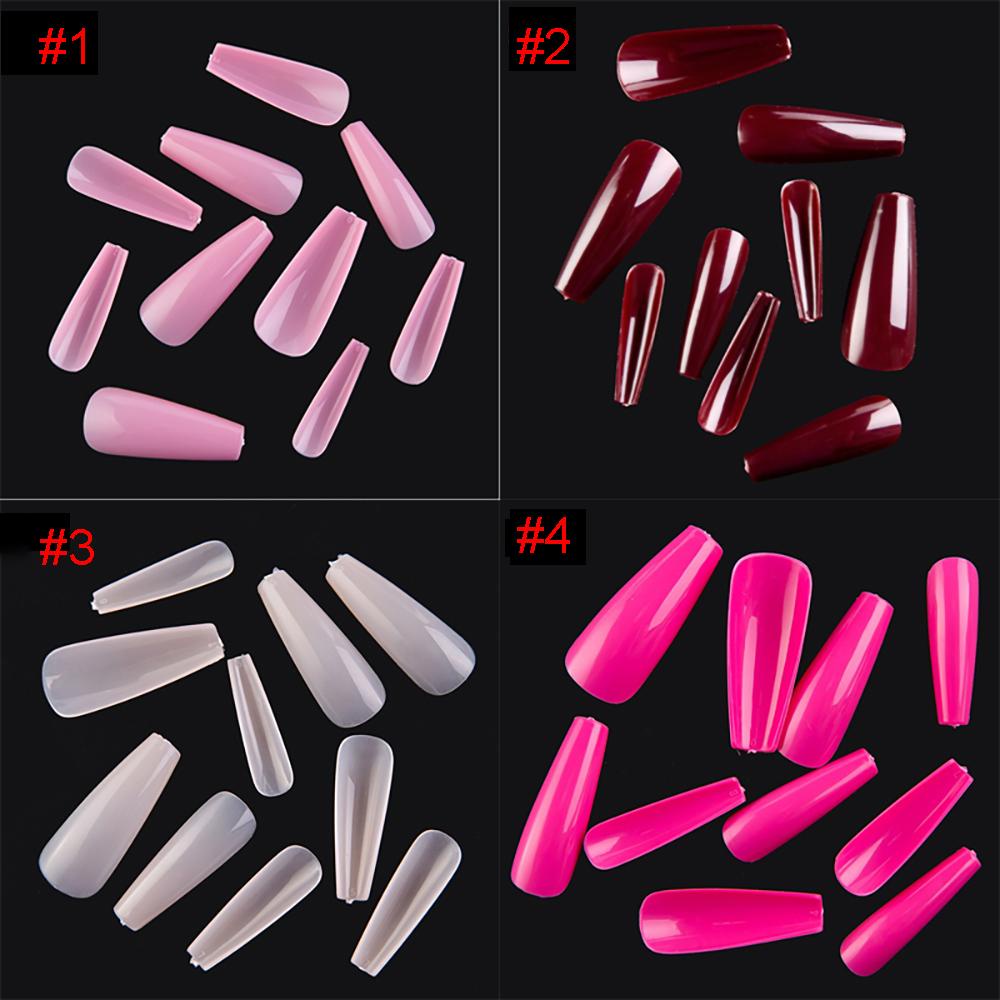 AUGUSTINA Agustina Alat Nail Art 100Pcs Candy Color Manicure Full Cover Kuku Palsu Extension