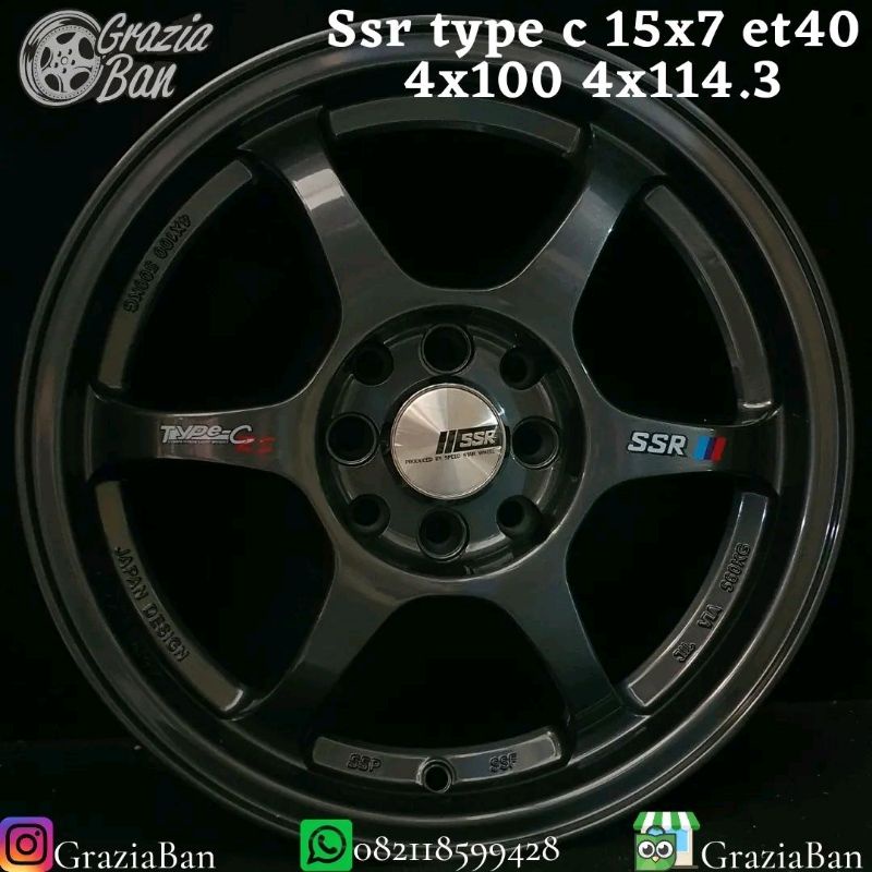 VELG SSR TYPE C R15 15X7 ET40 4X100 4X114.3 RARE