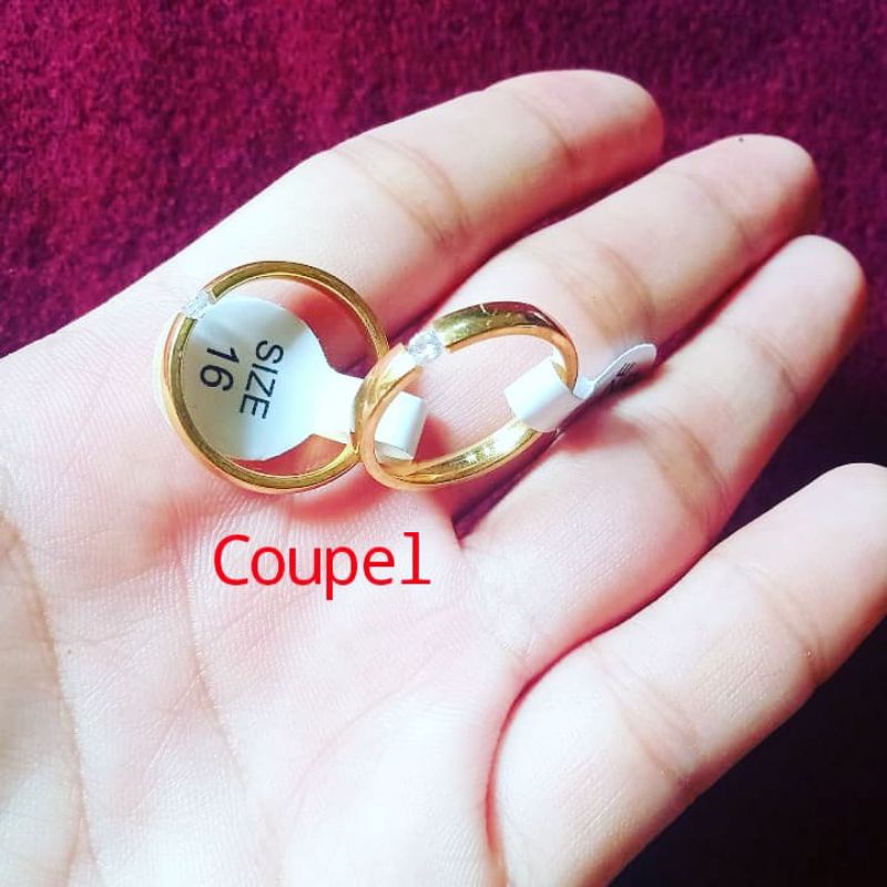 READY cincin tunangan/lamaran titanium lapis mas18k