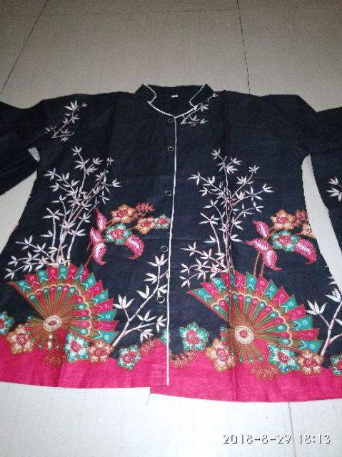 Couple Batik Kipas Seragam Atasan Kantor