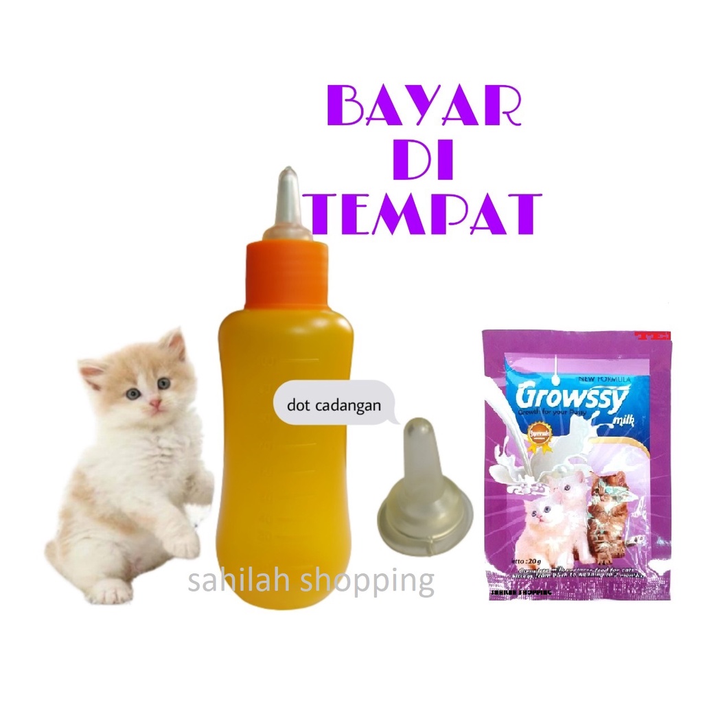 BOTOL DOT SUSU HEWAN KUCING ANJING PLUS SUSU GROWSSY 1 SACHET