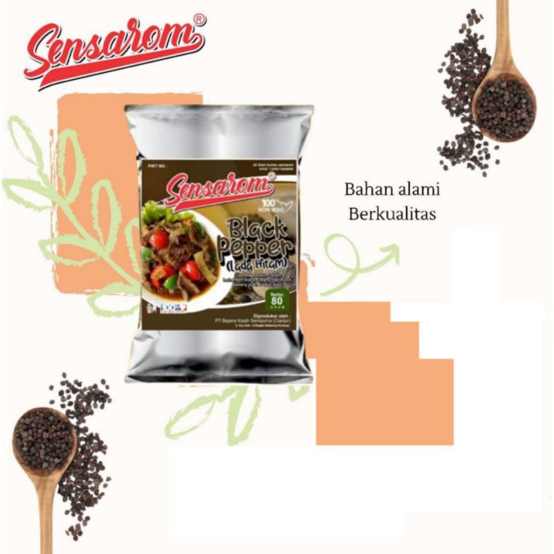 

SENSAROM Sapi Lada Hitam (Beef Black Pepper Powder) 80 gram Bumbu Instant