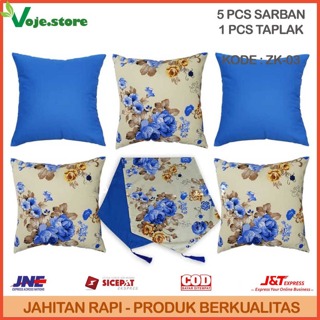 Premium (COD) Paket Sarung Bantal Sofa dan Taplak Meja Tamu Ungu U9O0 Dekorasi Rumah Dekorasi
