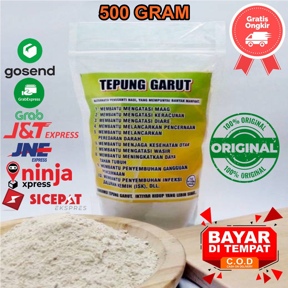 

Pati Asam lambung Asli GLUTEN Free Asli Tepung Pati Garut Asli Tepung Irut 500 GRAM 100% ASLI