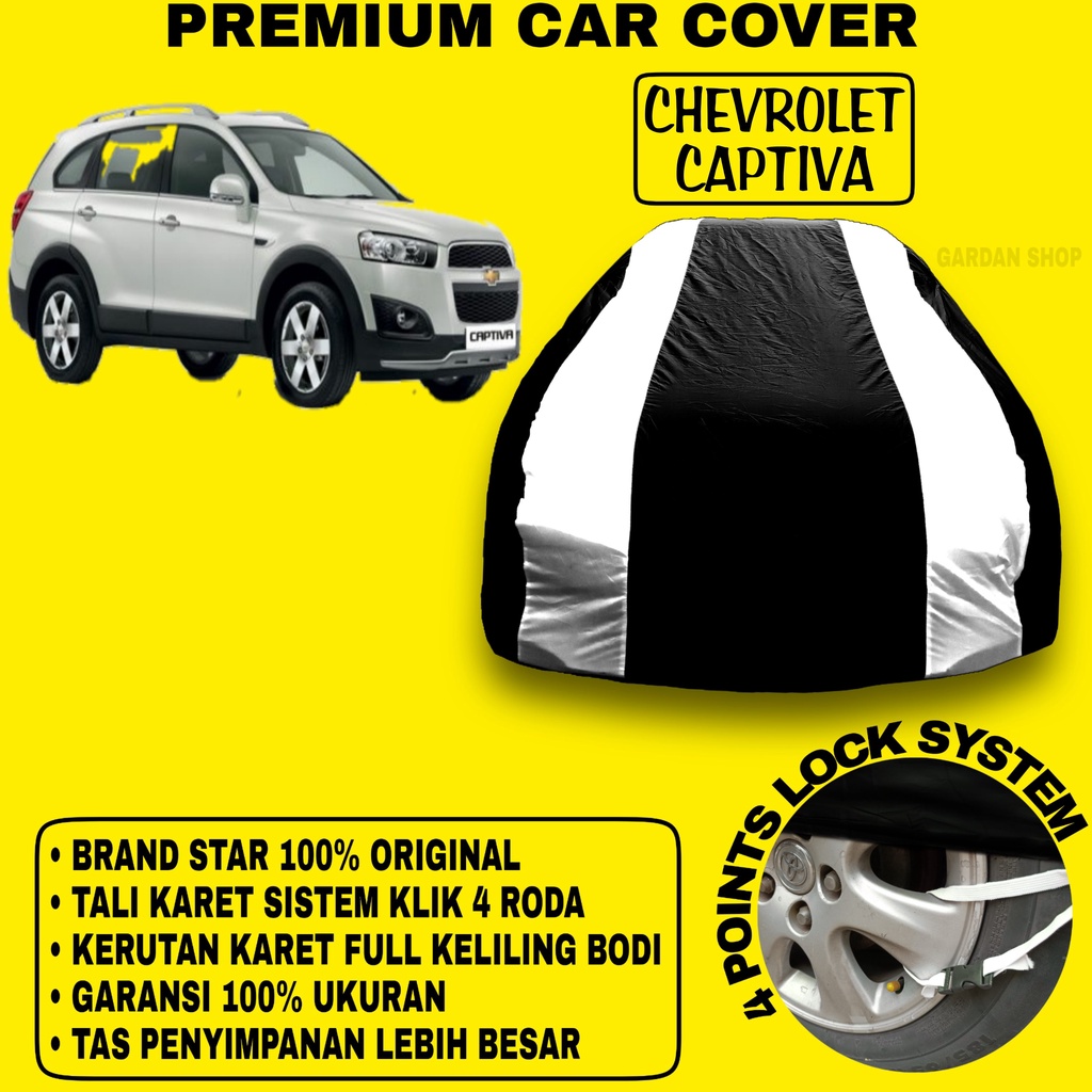Body Cover CHEVROLET CAPTIVA Sarung Strip SILVER Penutup Pelindung Bodi Mobil Chevrolet Captiva PREMIUM