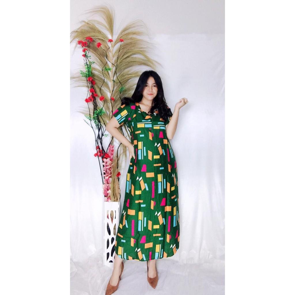 Grosir Dress Daster Payung Bali Panjang Jumbo Maxi Busui (Ada Resleting Depan)