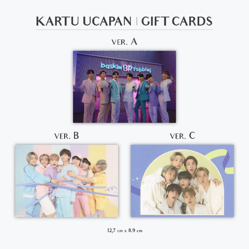 

KPOP BTS Gift Card Kartu Ucapan BTS | icandle_id
