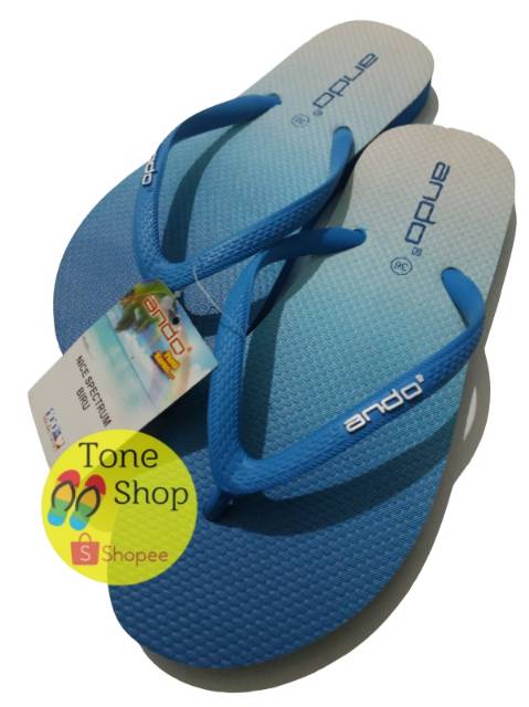 SANDAL ANDO WANITA / CEWEK & PRIA / COWOK BIRU PUTIH KOMBINASI NICE NEW PRODUCT