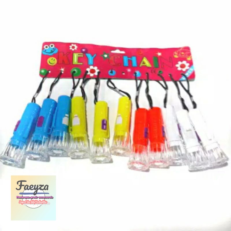 senter LED nyala gantungan isi 12 pcs.