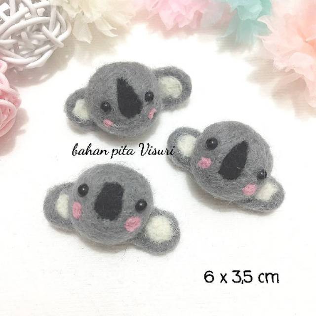 Aplikasi Koala Felt Korea 6 x 3,5 cm