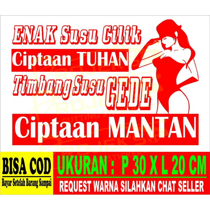 stiker Kaca Truk, Mobi, dna lain&quot; stiker Cutting