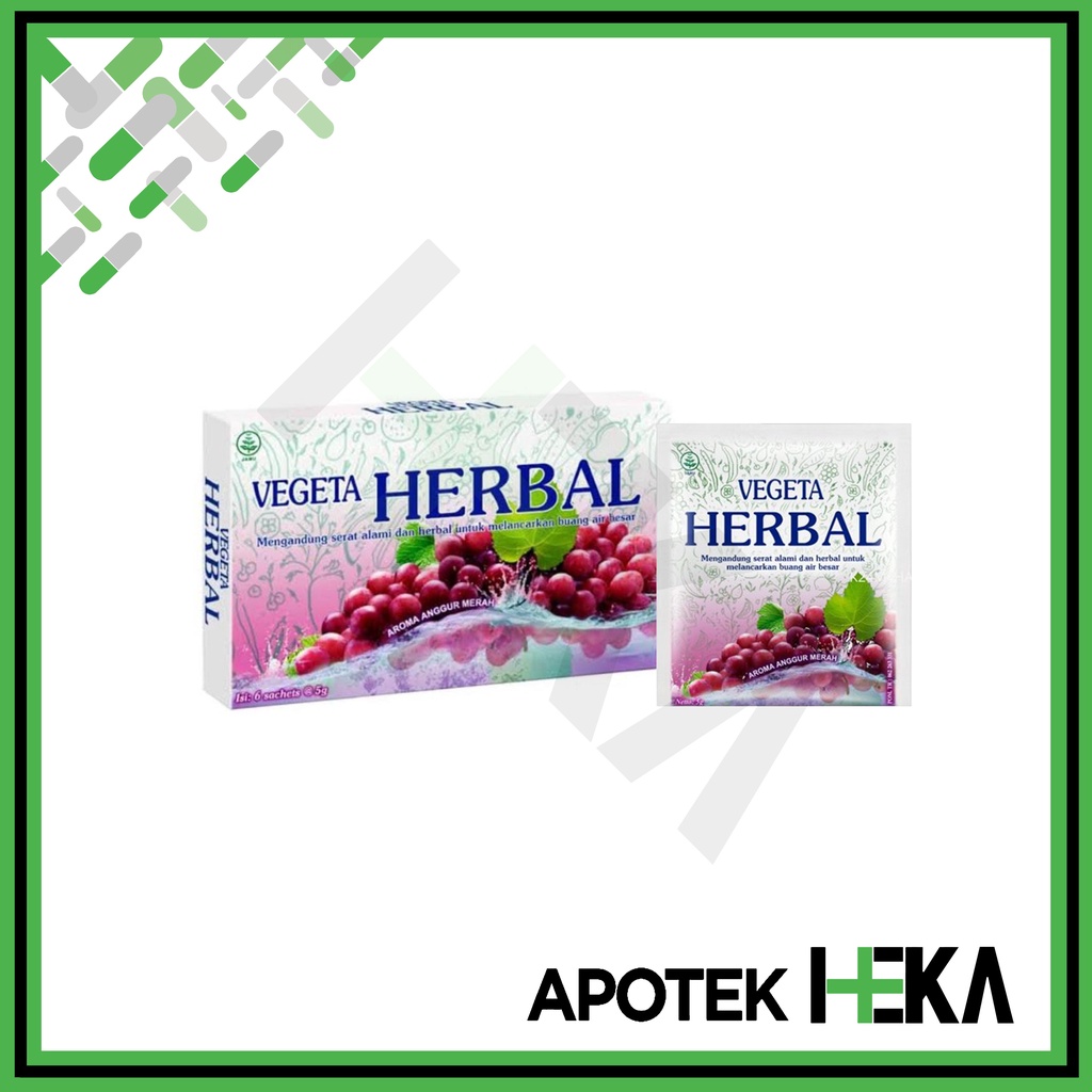 Vegeta Herbal Anggur Dus isi 6 Sachet - Melancarkan BAB (SEMARANG)