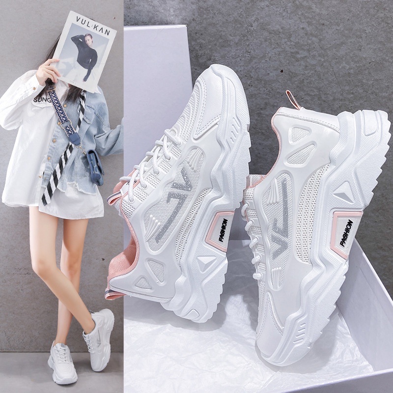 TOPGROSIR &quot;LV FREE BOX&quot; LV0122 JV Sepatu Sneakers Putih Wanita Import Quality Premium Korean Style