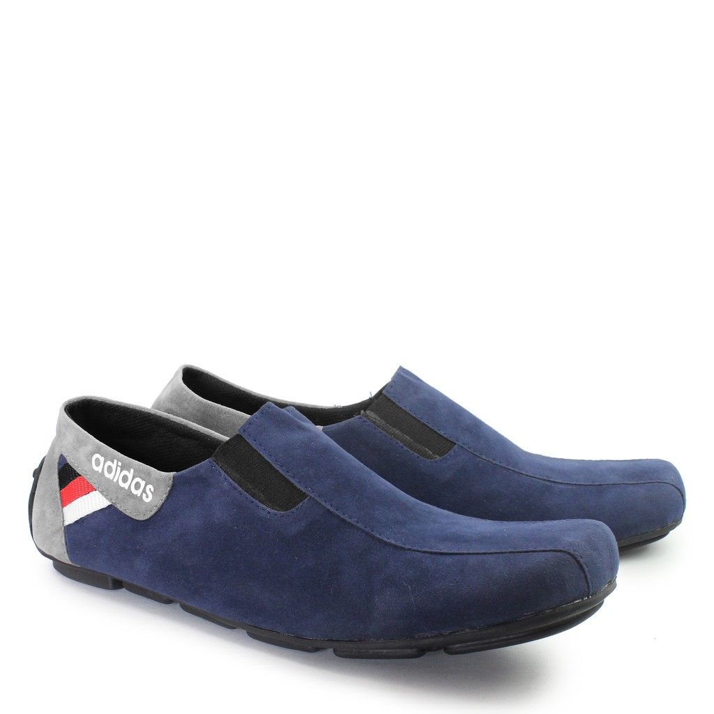 CASH ON DELIVERY !!!! Sepatu Santai Slip On Pria Adidas Mzy Mokasin Navy size 39-44