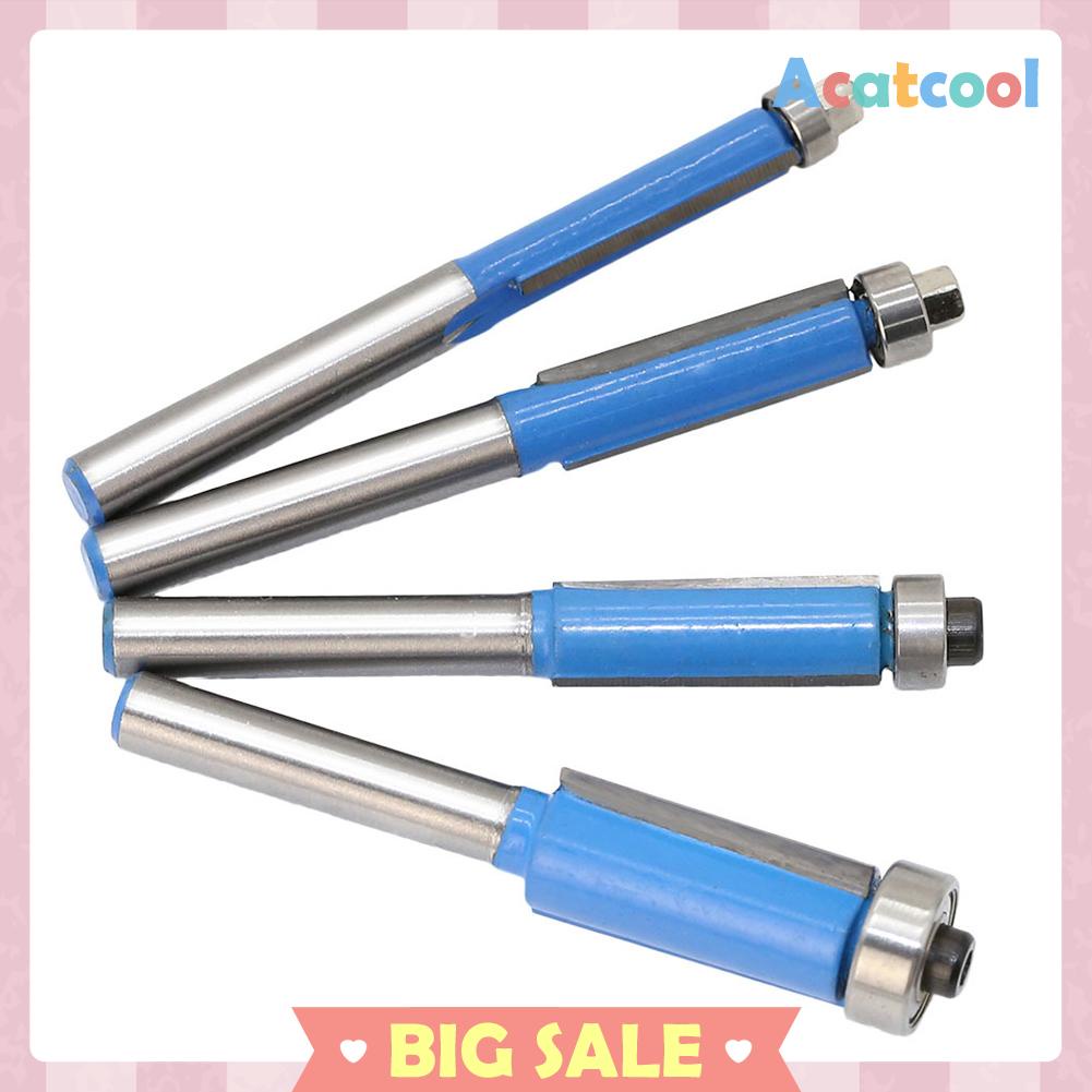 4pcs / set Mata Bor Router Bits 1 / 4 &quot;Untuk Potong / Ukir Kayu