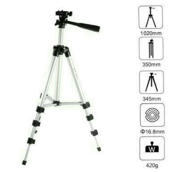 PAKET KOMPLIT ( TRIPOD 1 M ) &amp; PAKET SMULE 3in1 For Karaoke ( Clip On/Eaphone Zipper/ Spliter Audio