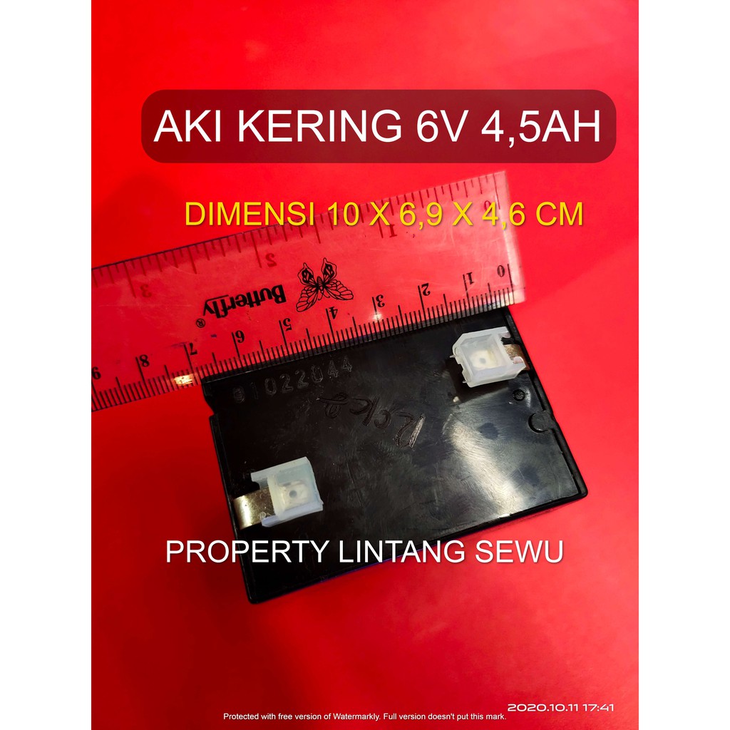 baterai aki lampu emergensi emergency accu kering 6V  6 v 6 volt 4,5Ah 20HR ACID BATTERY LC-R064R5NA