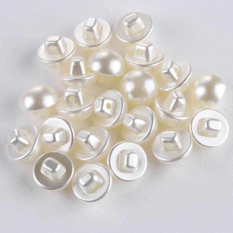 Kancing Jamur Mutiara Ukuran 12mm dan 14mm