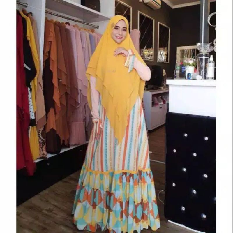 Kania by Lina Sukijo / set syari eLeS / set syari brand premium / set syari elegan