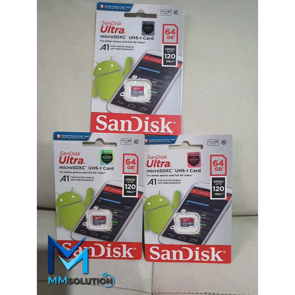 SanDisk Ultra MicroSD 64GB A1 100MB/s MicroSDXC UHS-I Micro SD