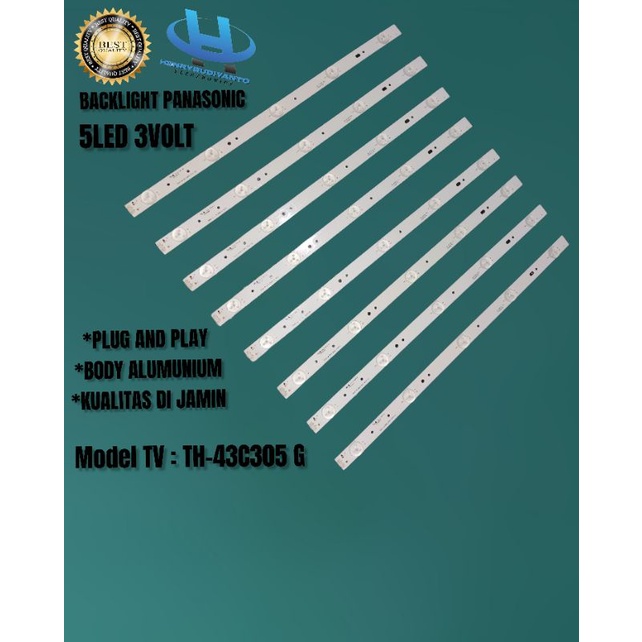 BACKLIGHT PANASONIC LED 43 INCH TH-43C305-G LAMPU BL TV PANASONIC 43