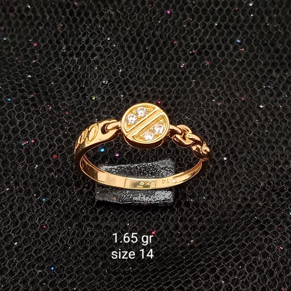 Cincin Emas 17K - 1.65 gr Kadar 750 - 108