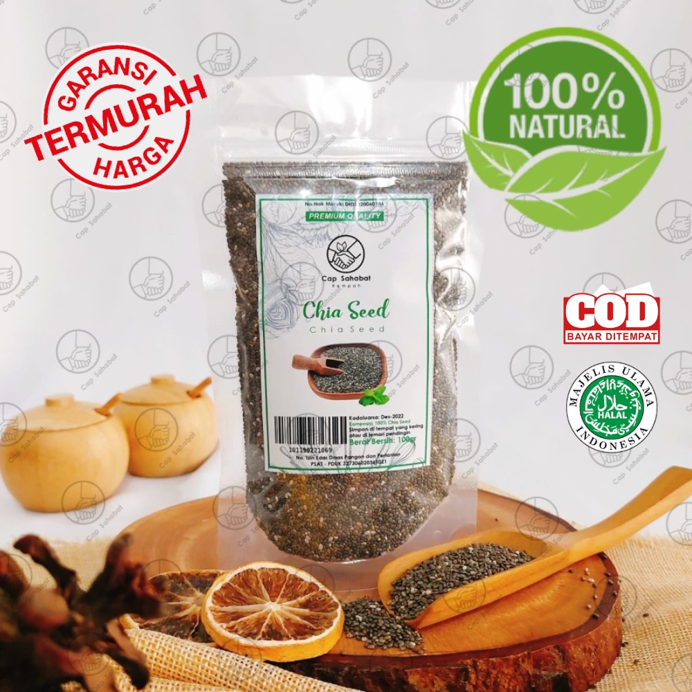 

Chia Seed Asli 100gr / Biji Black Chia Murni 100% / Organic Black Chia / JSR Rempah Kualitas Premium