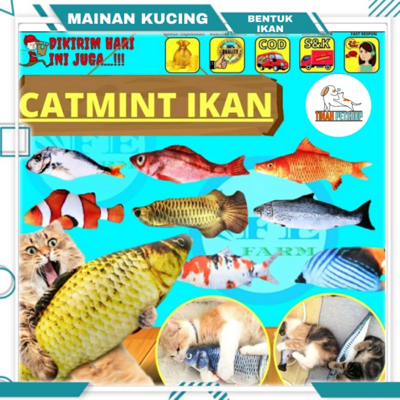 Catnip Ikan Catmint Fish Mainan Kucing Cat Toys Gigitan Kucing