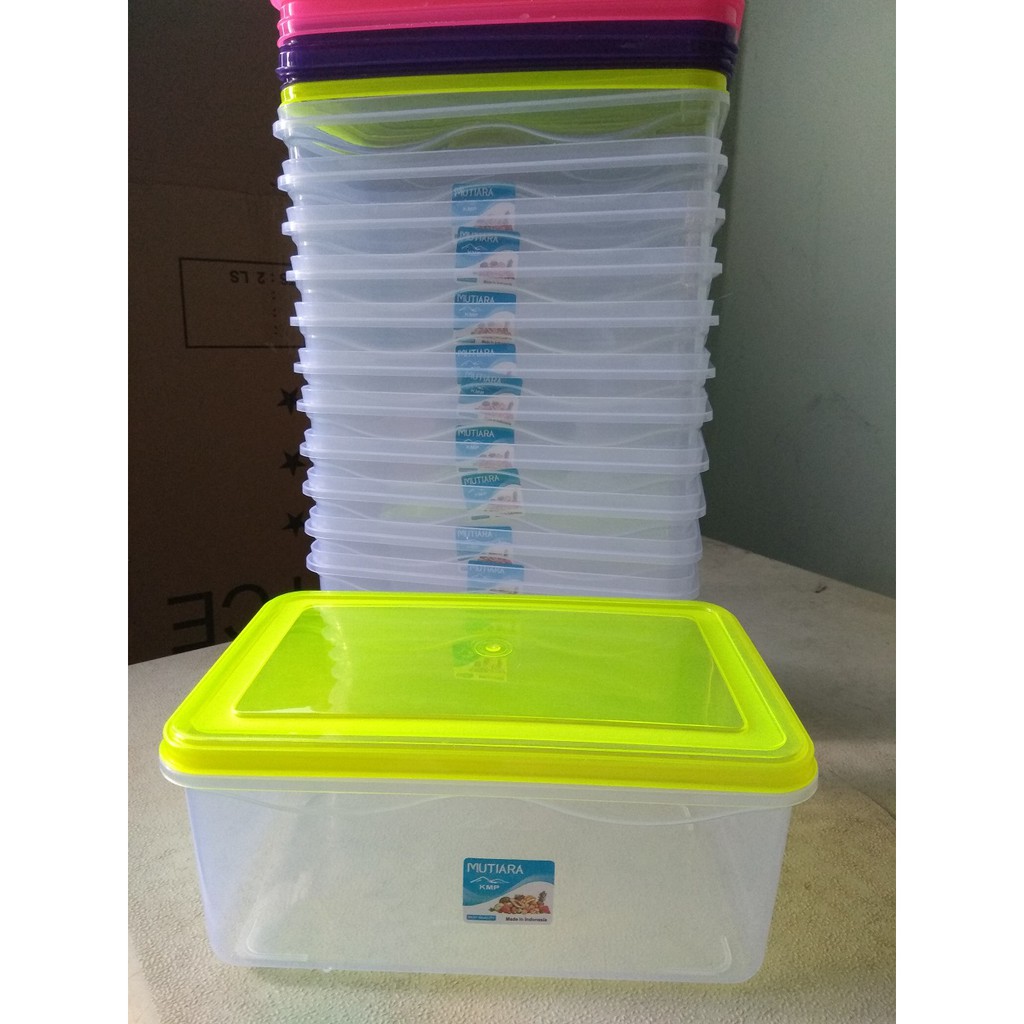Kotak / Wadah / Box / Plastik Mutiara Pack - KMP 3000mL Tutup Warna