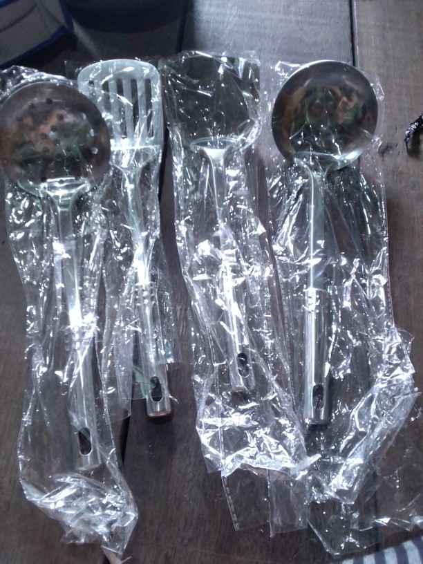 Lt- [400gr] Kitchenware Spatula Stainless Isi 7 Pc Sutil Set Sodet Alat Masak