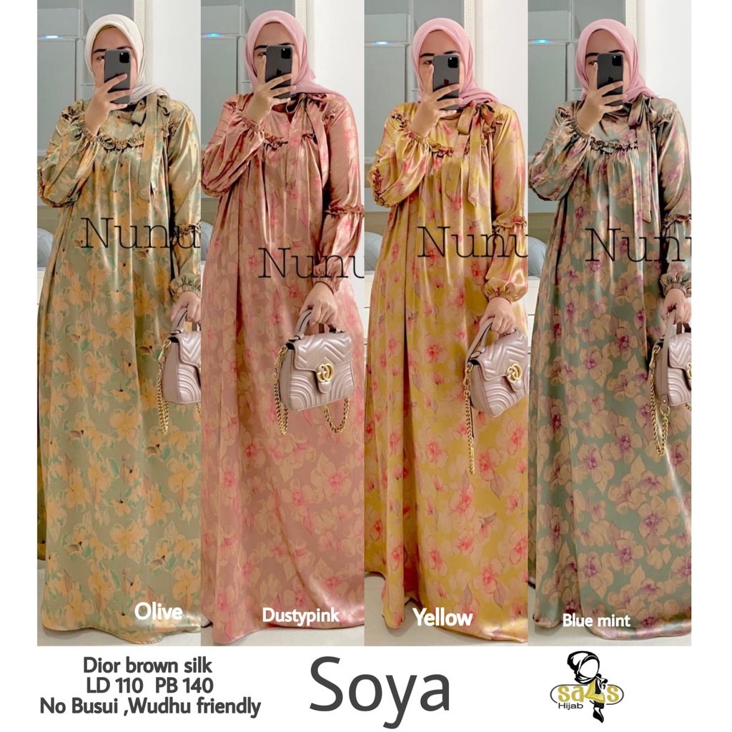 Soya Dress Maxy By Nunu Lolo Dior Brown Silk LD 110