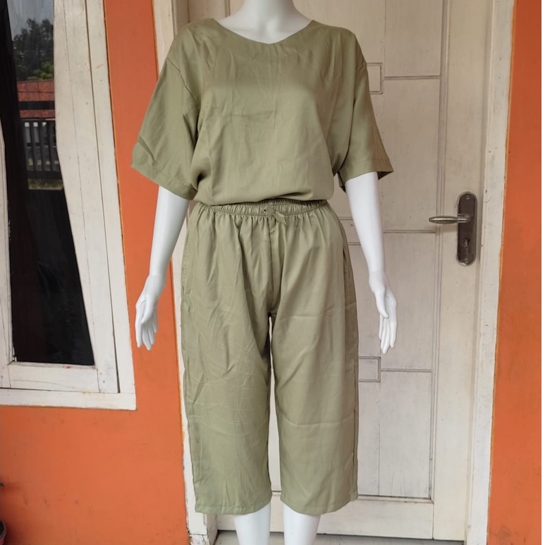 setelan andin rayon twill jumbo XXL