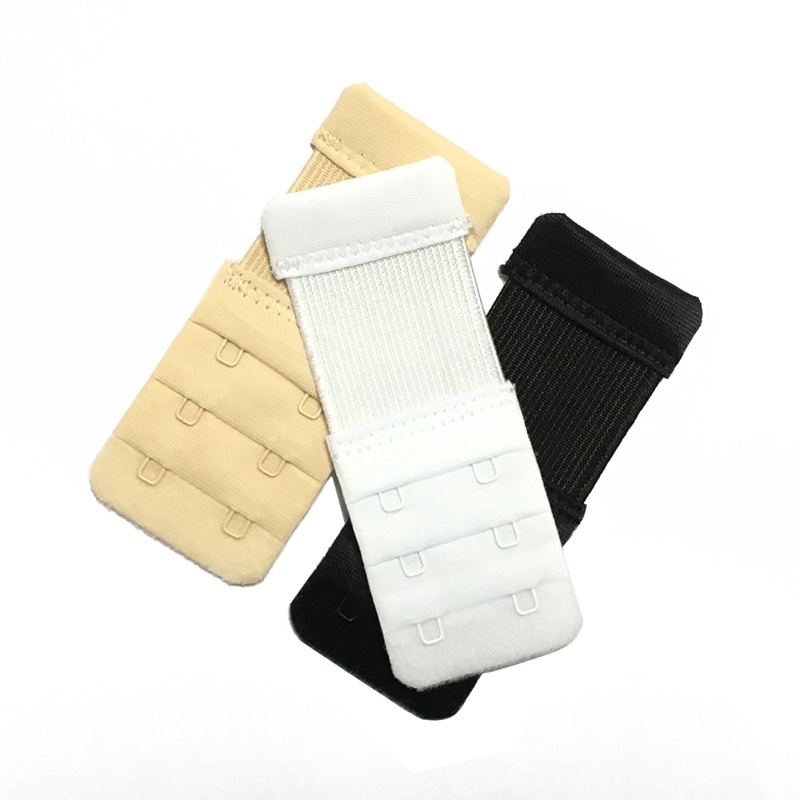 Pengait bra tambahan 2 kait lebar 3.8 cm ada karet elastis/ bra extension/ sambungan bra 2 kait