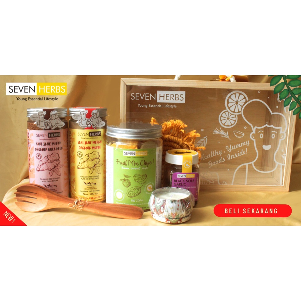 

SEVEN HERBS WOODEN BOX HAMPERS BUNDLING