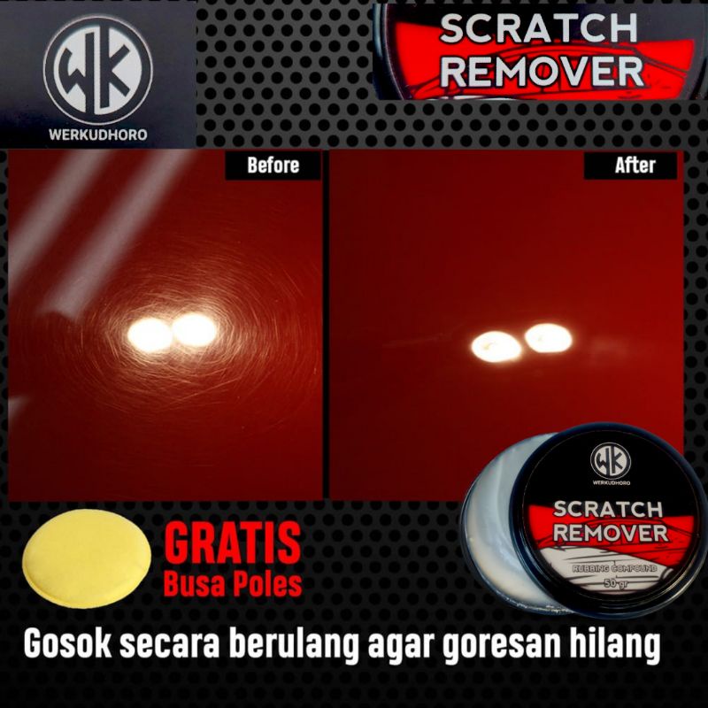 scratch Remover rubbing compound kompon poles body mobil motor helm semua warna