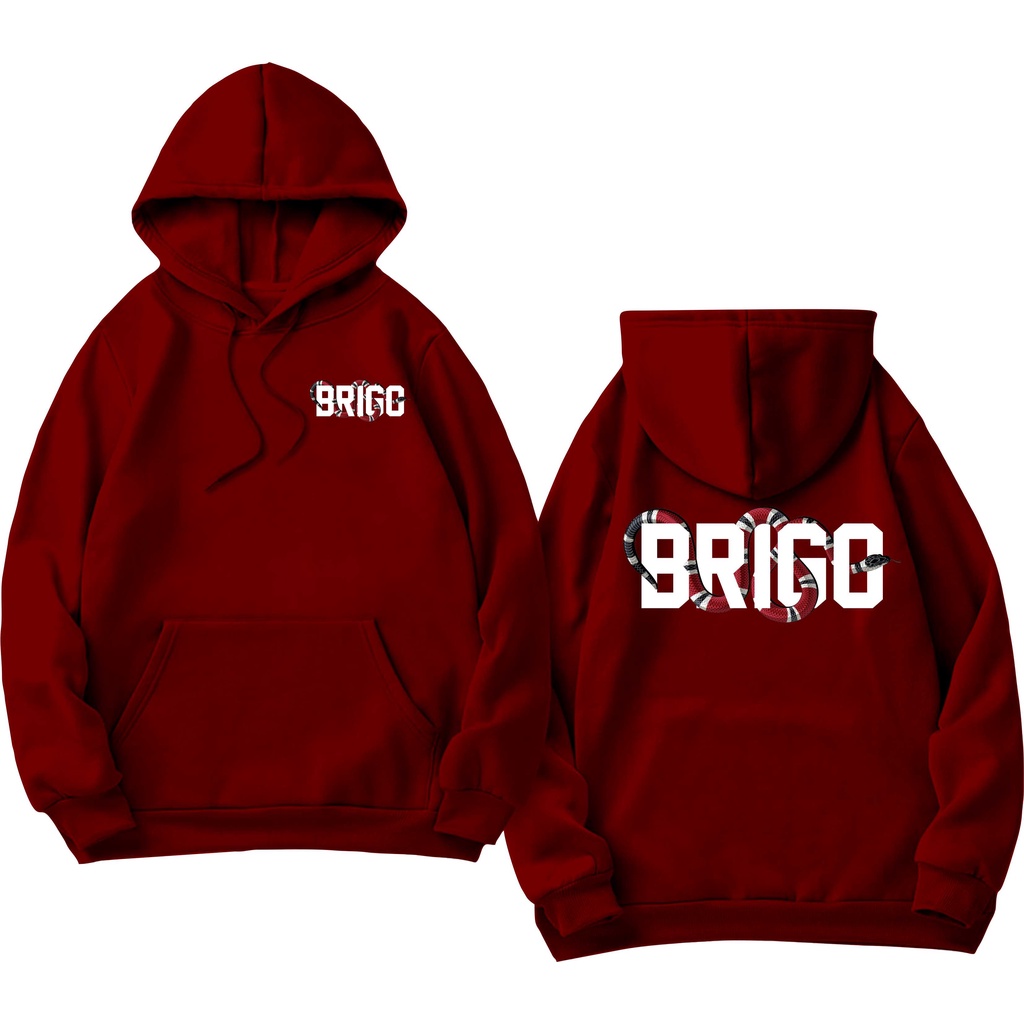 BRIGO Jumper Hoodie Snake II Sweater Hoodie BRIGO SNAKE Sablon DTF Fleece Cotton M-XXL (Pria &amp; Wanita) Free stiker&amp;Gantungan Kunci