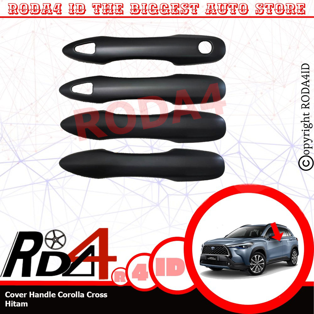 Cover Handle Corolla Cross 2020 Gagang Pintu Smart Key Hitam