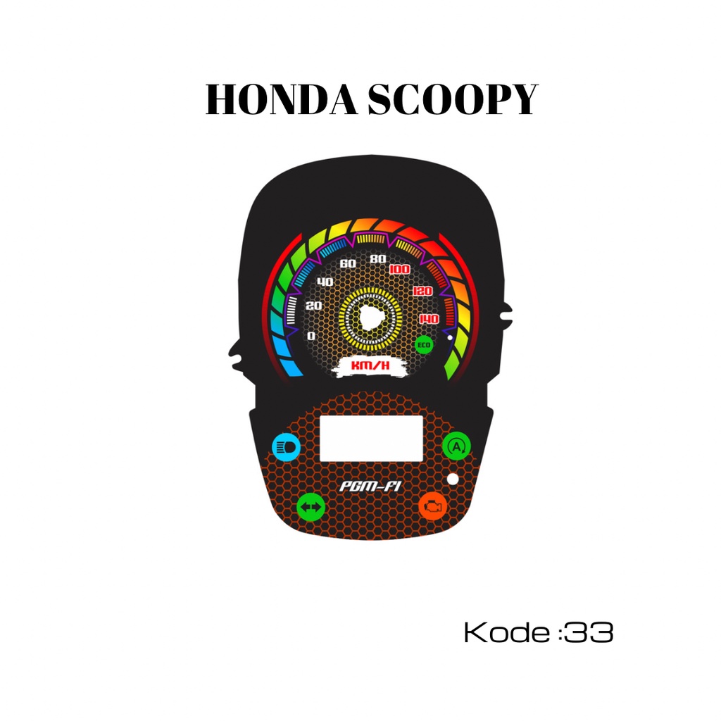 Papan Panel Custome speedometer Honda Scoopy Eesp 2018