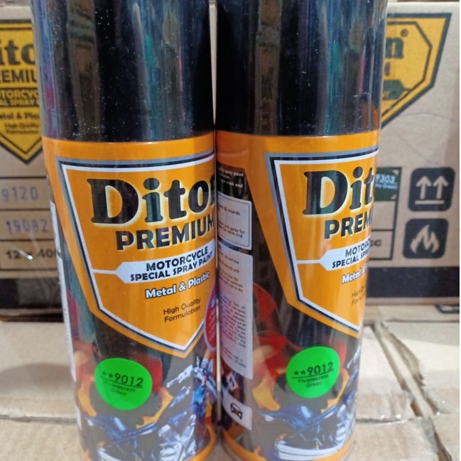 DITON Premium Pilok Pilox Cat Semprot F 9012** Fluorescent Green Stabilo Hijau (400cc)