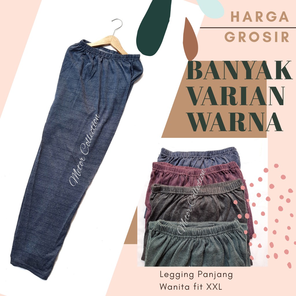 Legging wanita motif garis Jumbo legging wanita Jumbo Legging Jumbo