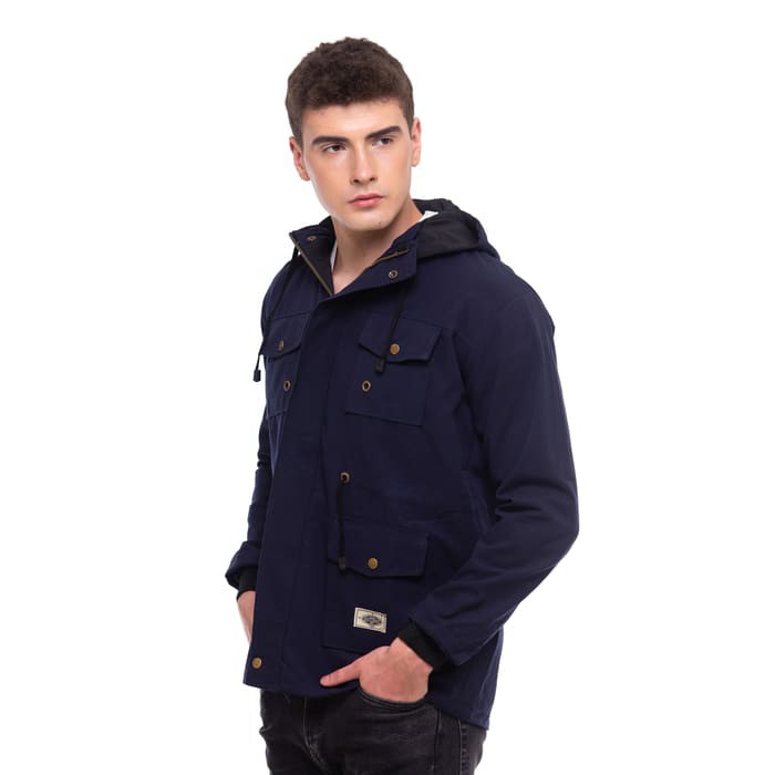 JAKET BOOMBER ORIGINAL / JAKET PARKA PRIA COWOK / JAKET DISTRO KEREN - FULL NAVY XL