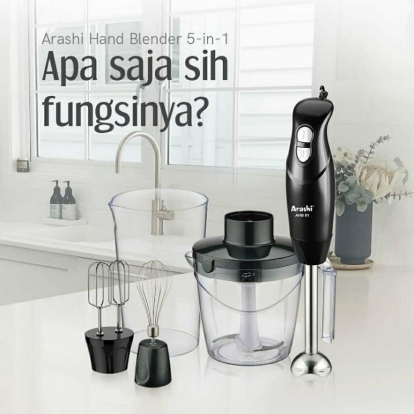 Blender Tangan Hand Blender / Chopper Arashi AHB01 5 fungsi