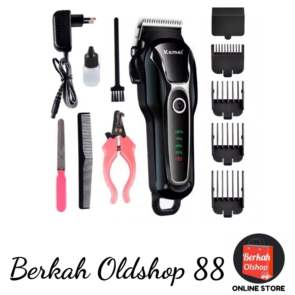 Berkah Oldshop 88 - Alat Cukur Hewan peliharan Pet Clipper Kemei KM-1991 Rechargeable