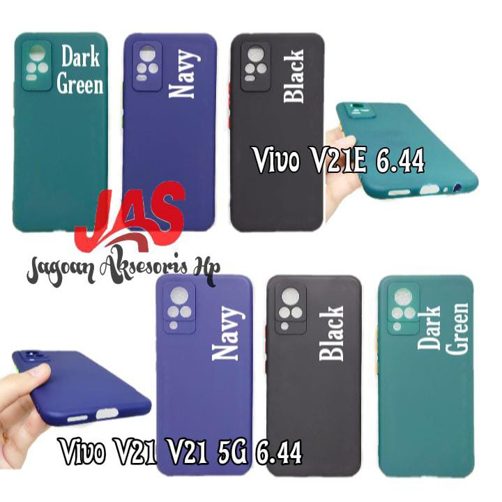 SMPC TPU Candy Vivo V21 4G V21 5G V21E SoftCase Macaron Protection Camera Tombol Warna