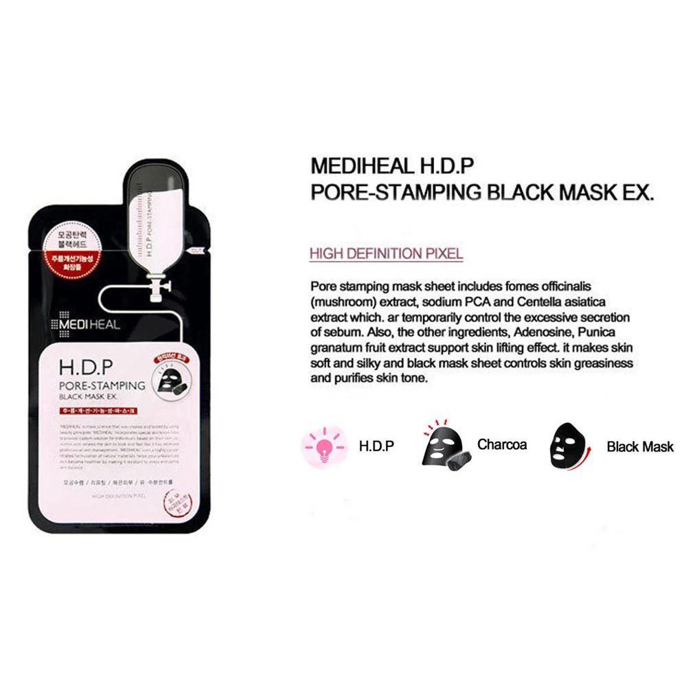 Mediheal HDP Pore Stamping Black Mask Ex ORI Korea