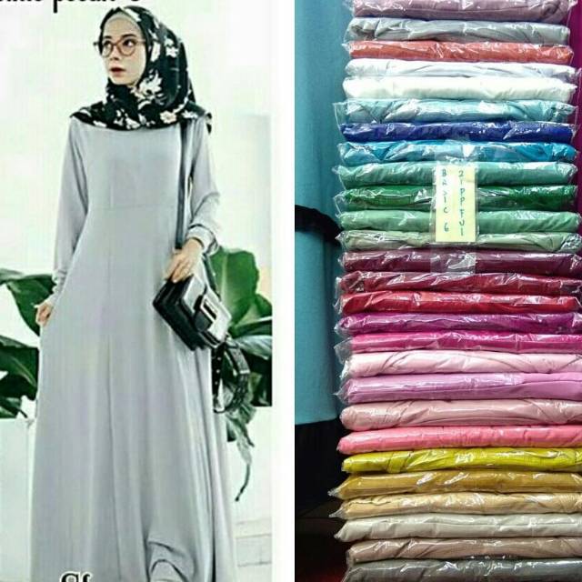 Gamis Polos Harian Jersey Super