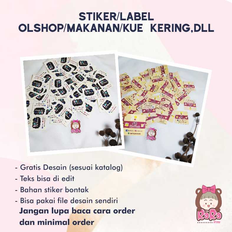 

STIKER/LABEL OLSHOP/MAKANAN/KUE KERING,DLL
