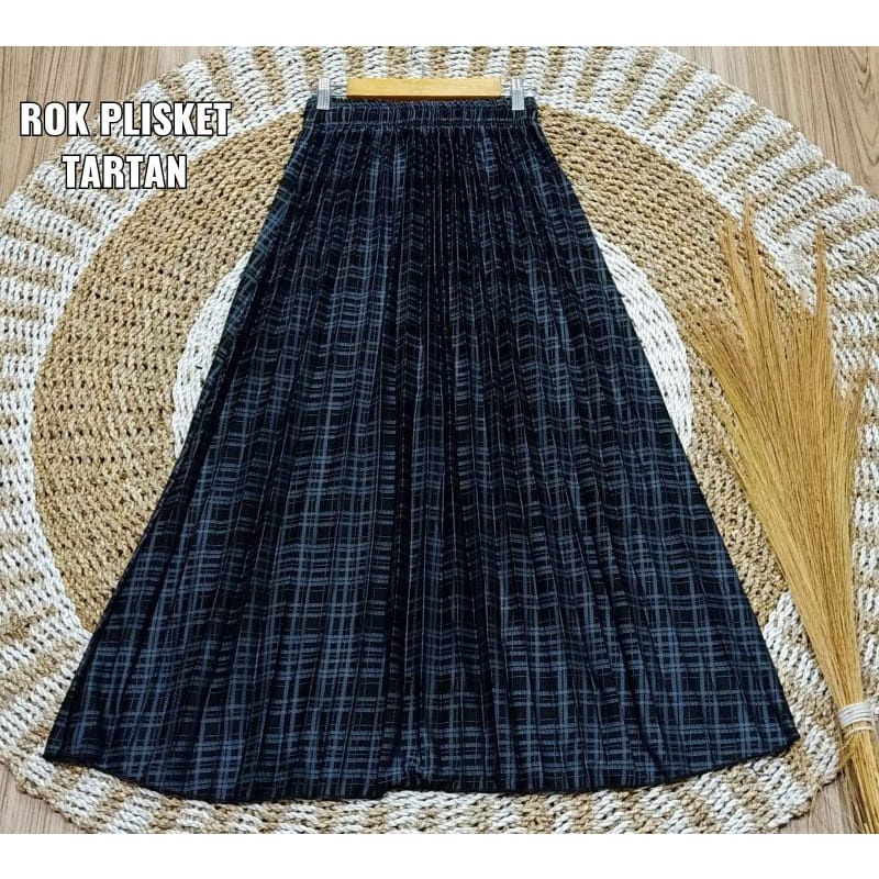 Rok Plisket Kotak Tartan Premium 100% original Produk