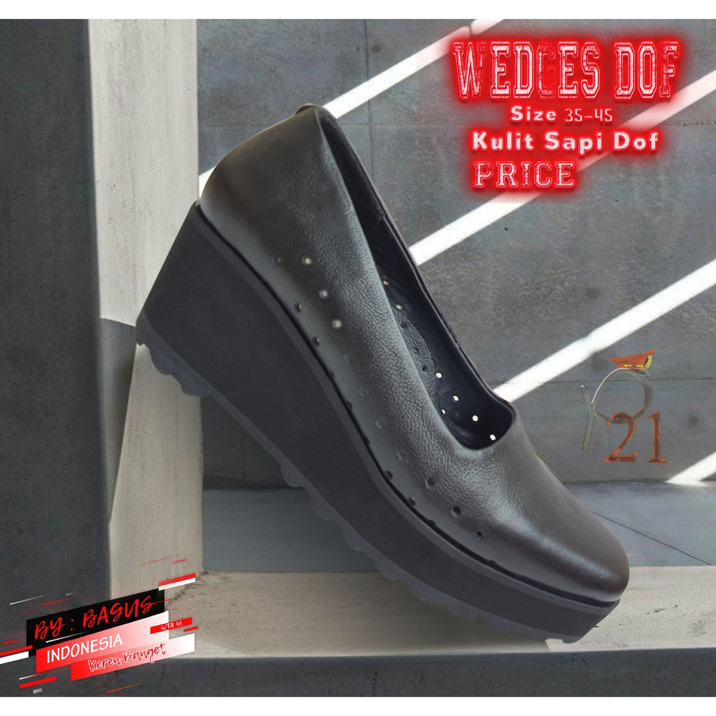 SEPATU WANITA / PDH / WEDGES / SEPATU POLWAN / P21